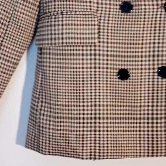 Princess Polly Sz 12 Double Breasted Tartan Plaid Jacket Blazer Preppy Classic - Picture 4 of 7